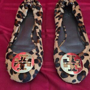 Tory Burch, Leopard Ballet Flats, USED, SIZE 9